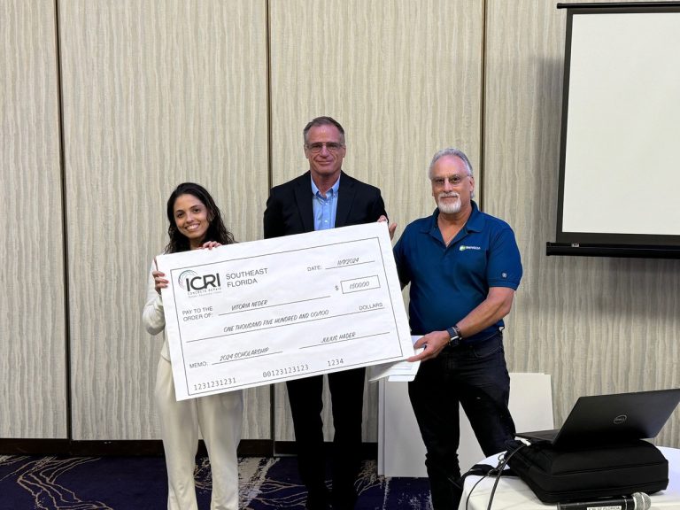 Bengoa's Julius Hader giving out a scholarship at the ICRI Conference
